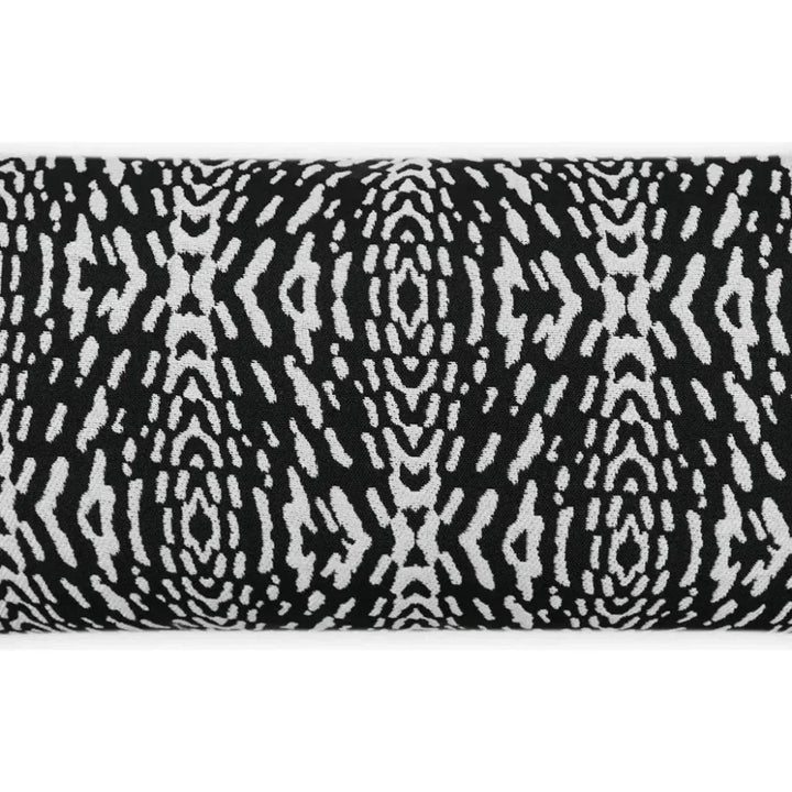Outdoor Riff Lumbar Pillow - Ebony-Outdoor Pillows-D.V. Kap-LOOMLAN