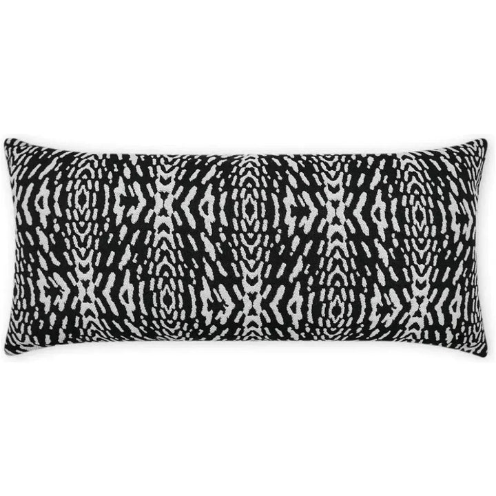 Outdoor Riff Lumbar Pillow - Ebony-Outdoor Pillows-D.V. Kap-LOOMLAN