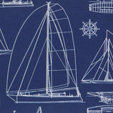Outdoor Sailing Pillow - Navy-Outdoor Pillows-D.V. KAP-LOOMLAN