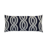 Outdoor Sea Shore Lumbar Pillow - Navy-Outdoor Pillows-D.V. KAP-LOOMLAN