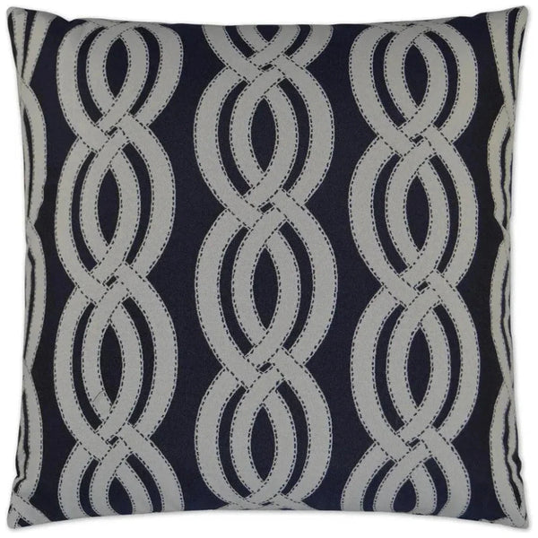 Outdoor Sea Shore Pillow - Navy-Outdoor Pillows-D.V. Kap-LOOMLAN