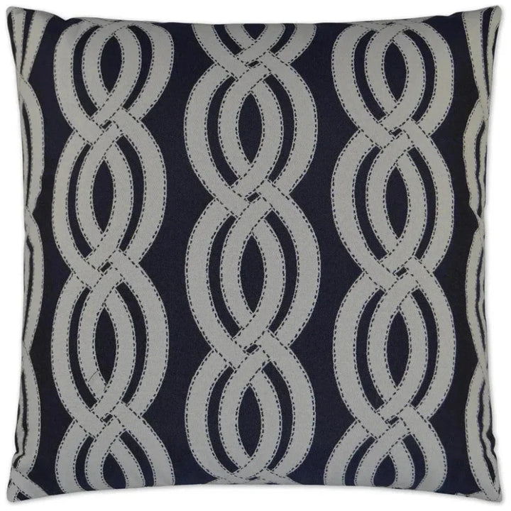 Outdoor Sea Shore Pillow - Navy-Outdoor Pillows-D.V. Kap-LOOMLAN