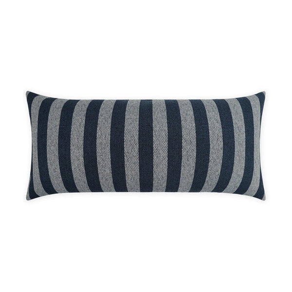 Outdoor Seaport Lumbar Pillow - Navy-Outdoor Pillows-D.V. KAP-LOOMLAN