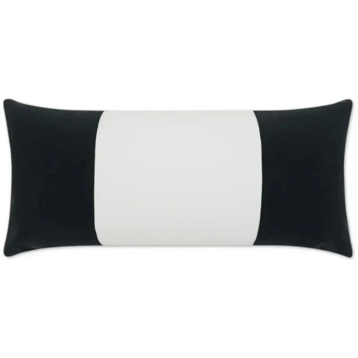 Outdoor Sundance Band Lumbar Pillow - Charcoal-Outdoor Pillows-D.V. Kap-LOOMLAN