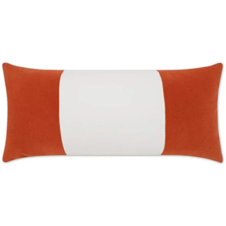 Outdoor Sundance Band Lumbar Pillow - Orange-Outdoor Pillows-D.V. Kap-LOOMLAN