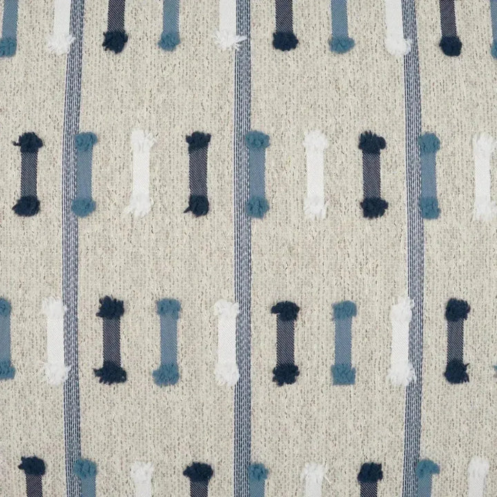 Outdoor Tassel Stripe Pillow - Blue-Outdoor Pillows-D.V. Kap-LOOMLAN