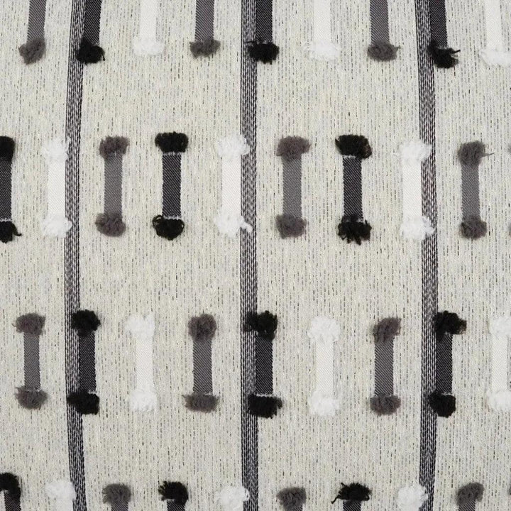 Outdoor Tassel Stripe Pillow - Grey-Outdoor Pillows-D.V. Kap-LOOMLAN