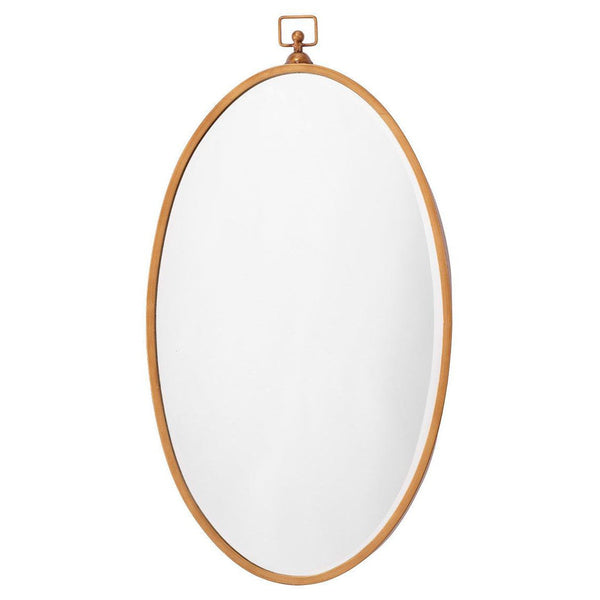 Oval Antique Brass Wade Wall Mirror Mid Century Modern Decor Wall Mirrors LOOMLAN By Jamie Young