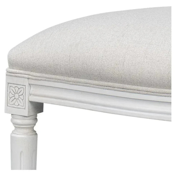 Oval Wood White Armless Side Chair 2PC - LOOMLAN - Sarreid - Accent Chairs