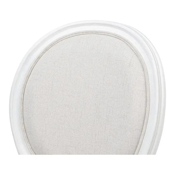 Oval Wood White Armless Side Chair 2PC - LOOMLAN - Sarreid - Accent Chairs