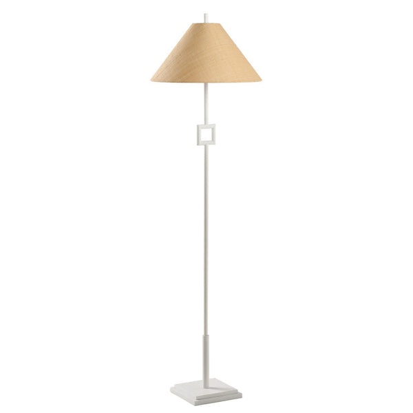 Overhill Sleek Metal Floor Lamp-Floor Lamps-Chelsea House-White-LOOMLAN
