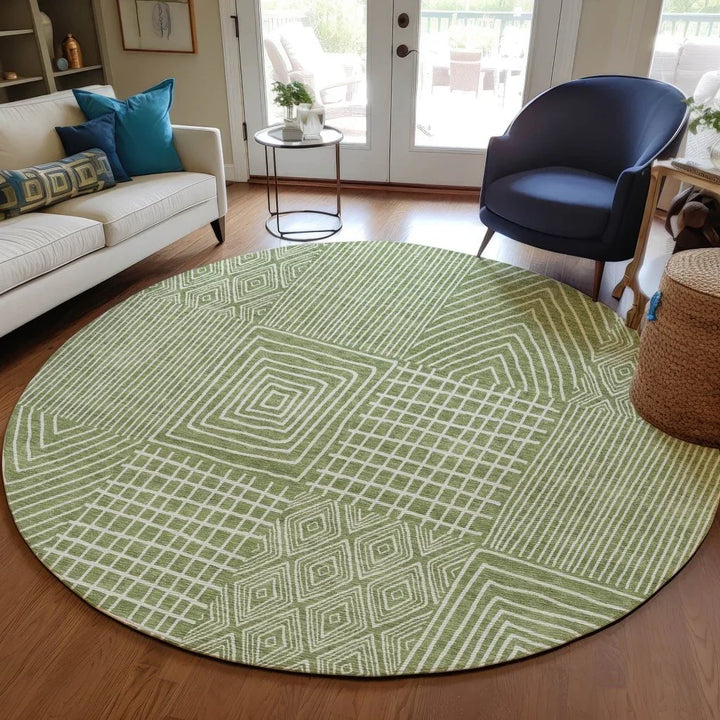 Owen Green Washable Indoor-Outdoor Rug-Outdoor Rugs-LOOMLAN Rugs-LOOMLAN