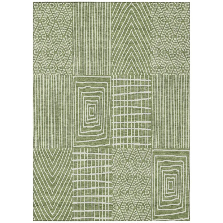 Owen Green Washable Indoor-Outdoor Rug-Outdoor Rugs-LOOMLAN Rugs-2'6" x 3'10"-LOOMLAN