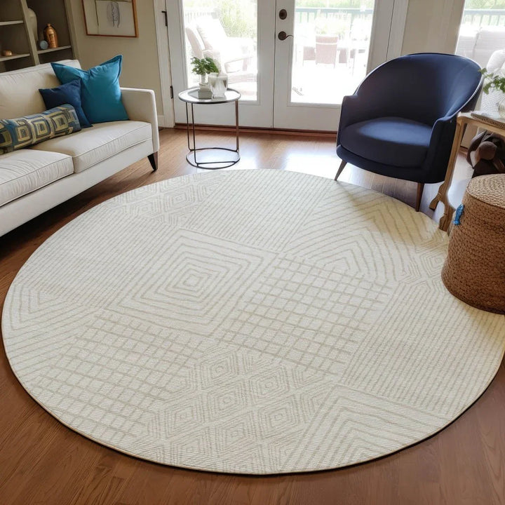 Owen Ivory Washable Indoor-Outdoor Rug-Outdoor Rugs-LOOMLAN Rugs-LOOMLAN
