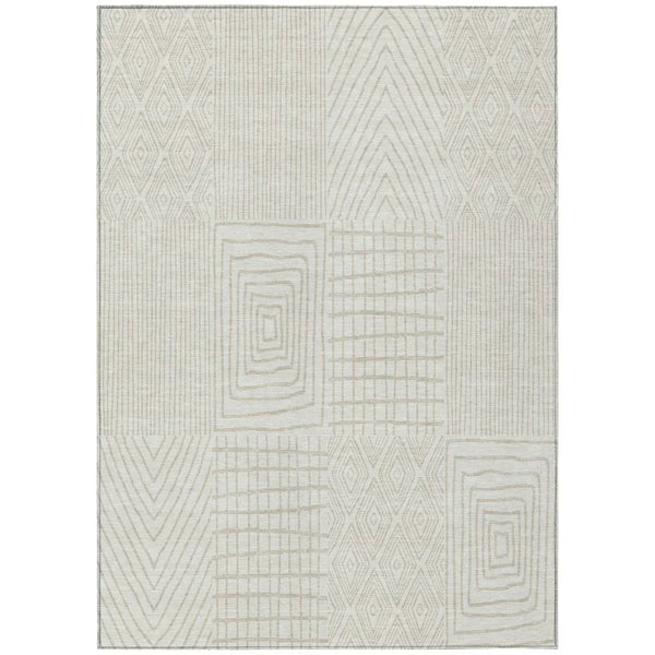 Owen Ivory Washable Indoor-Outdoor Rug-Outdoor Rugs-LOOMLAN Rugs-2'6" x 3'10"-LOOMLAN