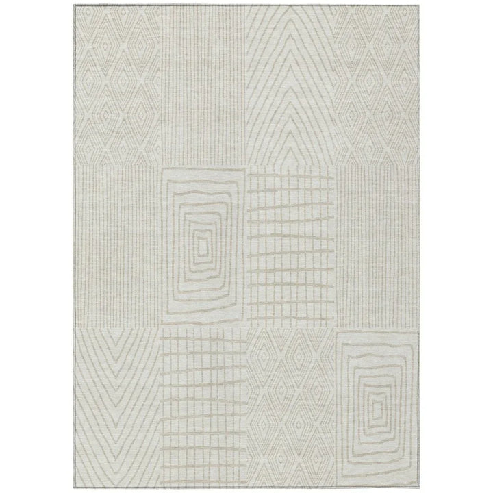 Owen Ivory Washable Indoor-Outdoor Rug-Outdoor Rugs-LOOMLAN Rugs-2'6" x 3'10"-LOOMLAN