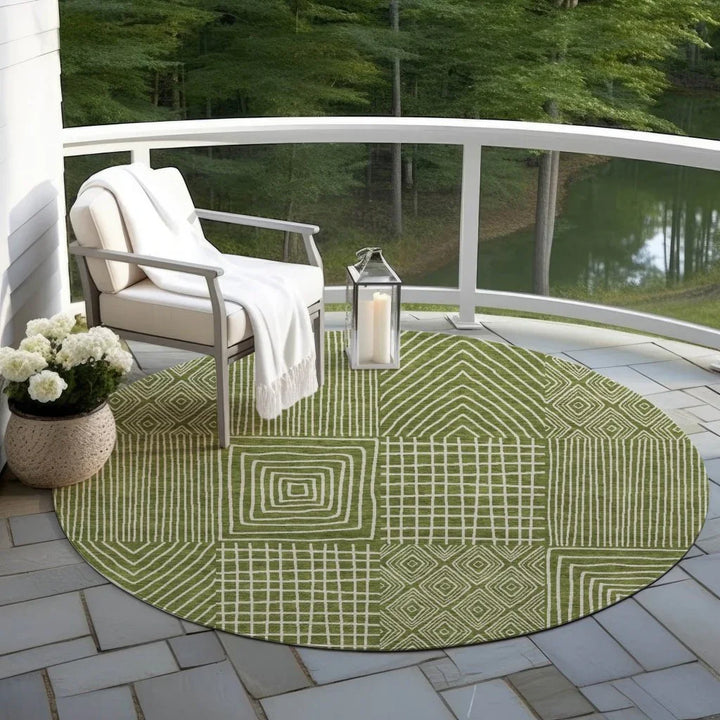 Owen Olive Washable Indoor-Outdoor Rug-Outdoor Rugs-LOOMLAN Rugs-LOOMLAN