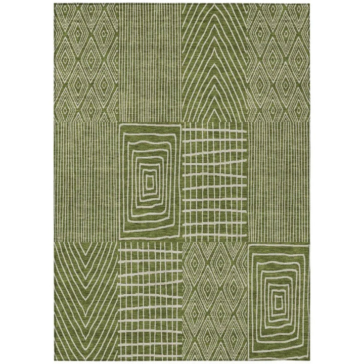 Owen Olive Washable Indoor-Outdoor Rug-Outdoor Rugs-LOOMLAN Rugs-2'6" x 3'10"-LOOMLAN