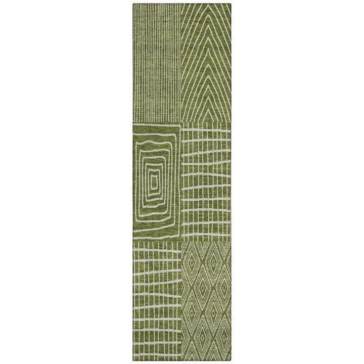 Owen Olive Washable Indoor-Outdoor Rug-Outdoor Rugs-LOOMLAN Rugs-2'3" x 7'6"-LOOMLAN