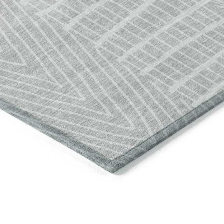 Owen Silver Washable Indoor-Outdoor Rug-Outdoor Rugs-LOOMLAN Rugs-LOOMLAN