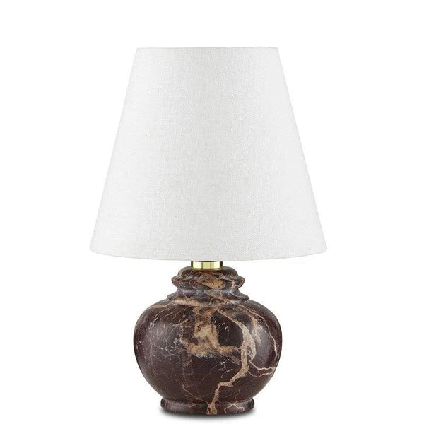 Oxblood Piccolo Brown Mini Table Lamp Bunny Williams Collection Table Lamps LOOMLAN By Currey & Co