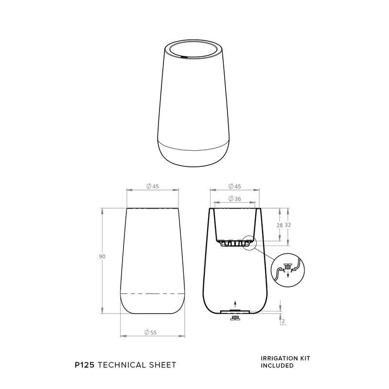 Clima Self-Watering System Outdoor Belly Planter