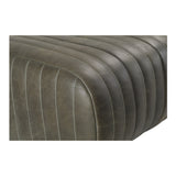 Endora Top Grain Leather and Iron Coffee Black Bench