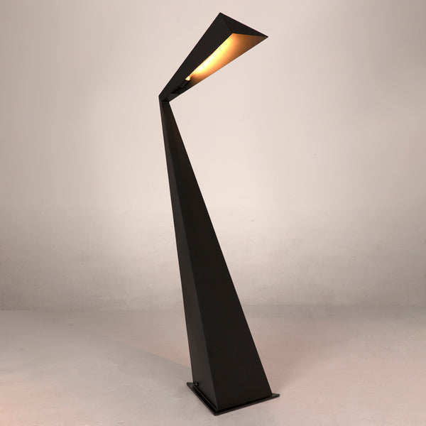 Bat Industrial Steel Black Floor Lamp