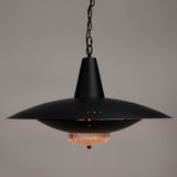 UFO Style Industrial Steel Black Pendant - LOOMLAN - Noir - Pendants