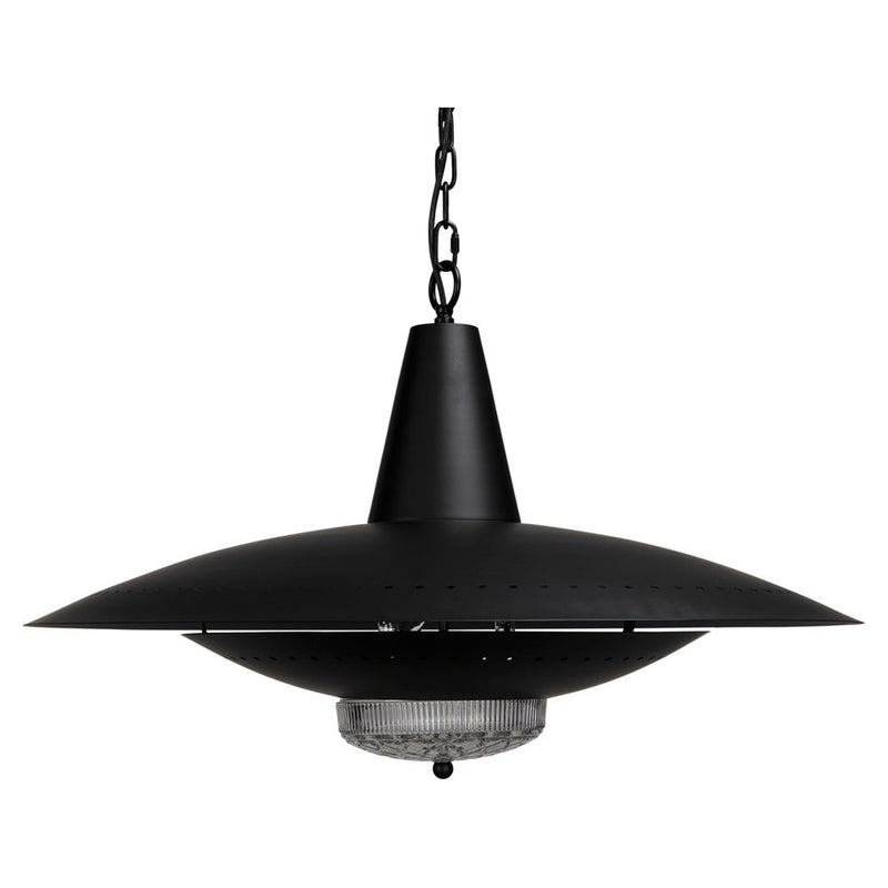 UFO Style Industrial Steel Black Pendant - LOOMLAN - Noir - Pendants