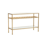 Pacific Coast Iron Framed Console Table-Console Tables-Chelsea House-Gold-LOOMLAN