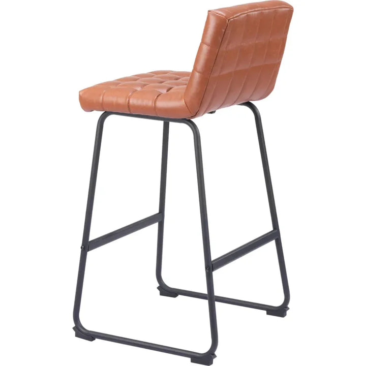 Pago Barstool (Set of 2) Brown - LOOMLAN - Zuo Modern - Bar Stools