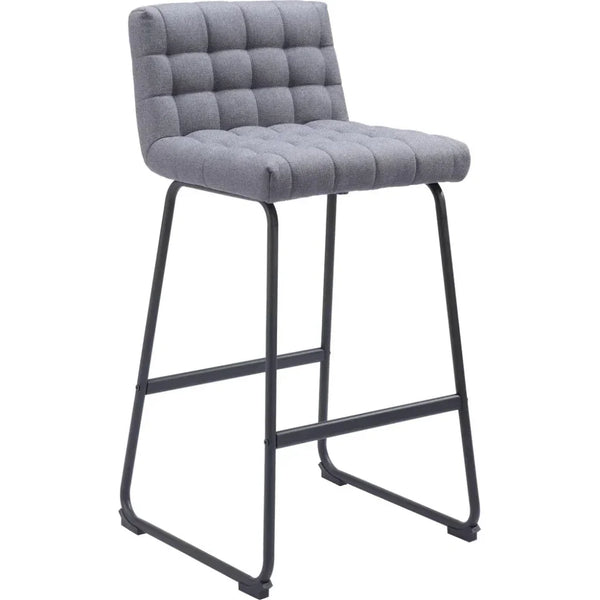 Pago Barstool (Set of 2) Gray - LOOMLAN - Zuo Modern - Bar Stools