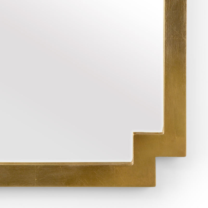 Pagoda Lacquered Wood Framed Wall Mirror-Wall Mirrors-Chelsea House-LOOMLAN