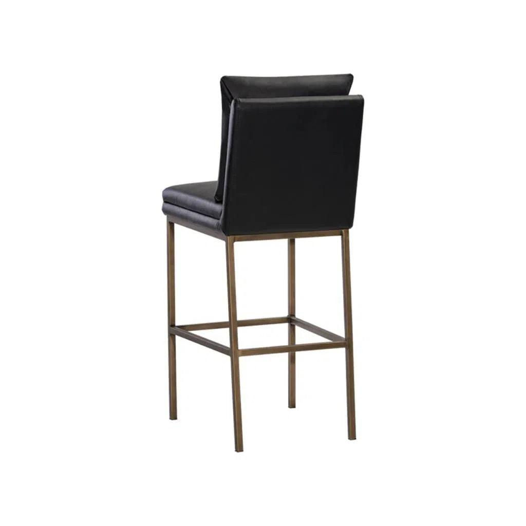 Paige Leather Comfortable Barstool