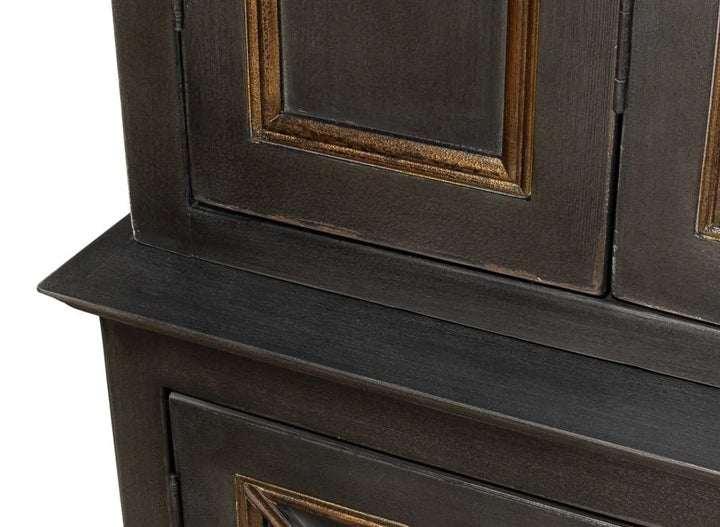 Painted Directoire Style Wooden Bookcase - LOOMLAN - Sarreid - Bookcases