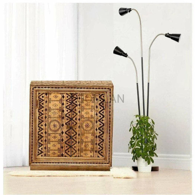 Painted Henna 4 Drawer Accent Cabinet