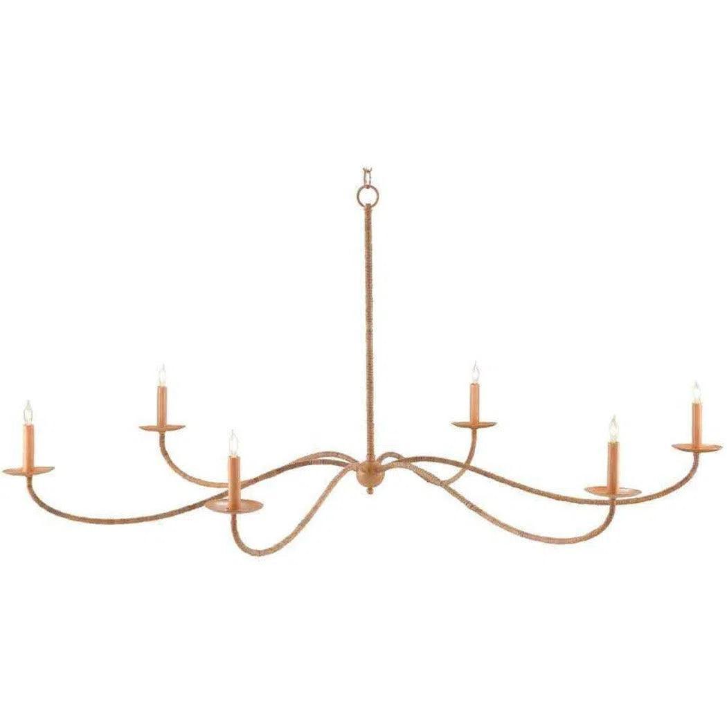 Painted Rattan Natural Rattan Saxon Rattan Chandelier