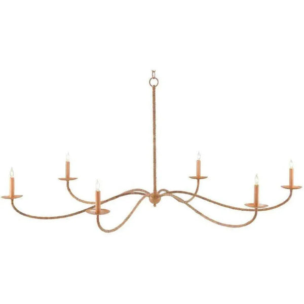 Painted Rattan Natural Rattan Saxon Rattan Chandelier - LOOMLAN - Currey & Co - Chandeliers