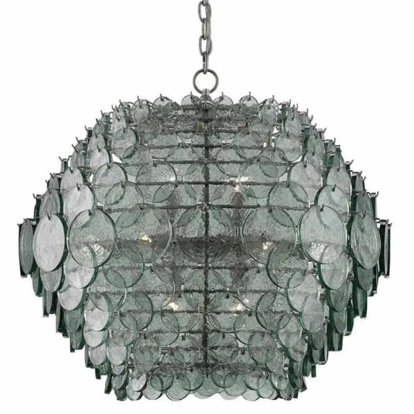 Painted Silver Granello Braithwell Chandelier - LOOMLAN - Currey & Co - Chandeliers