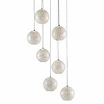 Painted Silver Pearl Finhorn 7-Light Multi-Drop Pendant