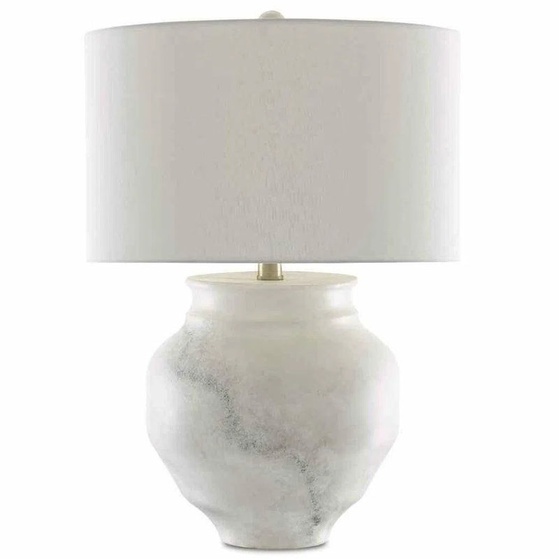 Painted White Painted Gray Silver Leaf Kalossi Table Lamp Table Lamps LOOMLAN By Currey & Co