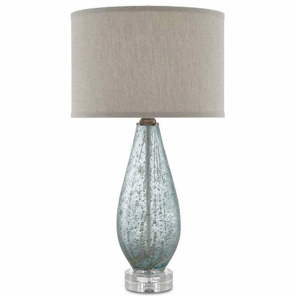 Pale Blue Speckle Optimist Table Lamp Table Lamps LOOMLAN By Currey & Co