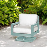 Palm Beach Poly Lumber Rocker Chair & Ottoman Set-Outdoor Lounge Sets-Breezesta-LOOMLAN