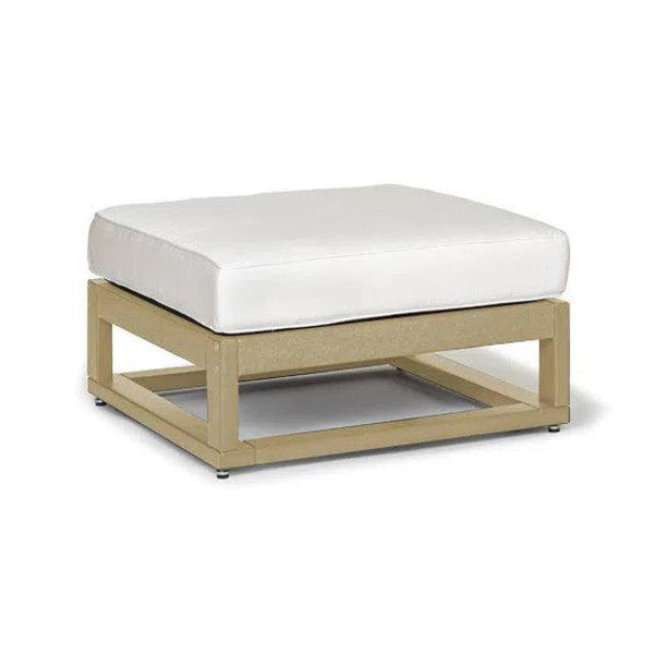 Palm Beach Poly Lumber Square Ottoman Sunbrella Cushion-Outdoor Ottomans-Breezesta-LOOMLAN