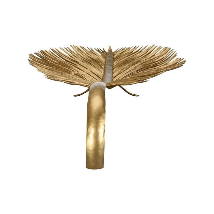 Palm Leaf Styled Gold Fruit Bowl - LOOMLAN - Chelsea House - Boxes & Bowls
