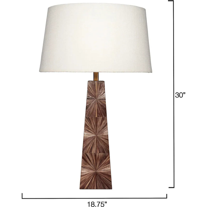 Palm Marquetry Table Lamp by Jamie Young