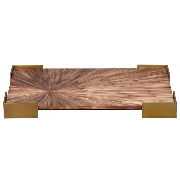 Palm Marquetry Tray-Trays-Jamie Young-LOOMLAN