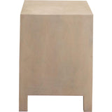 Palm Solid Mango Wood 2-Door, 1-Drawer End Table in Natural Finish-Side Tables-Diamond Sofa-LOOMLAN