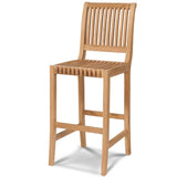 Palm Teak Outdoor Bar Chair-Outdoor Bar Stools-HiTeak-LOOMLAN